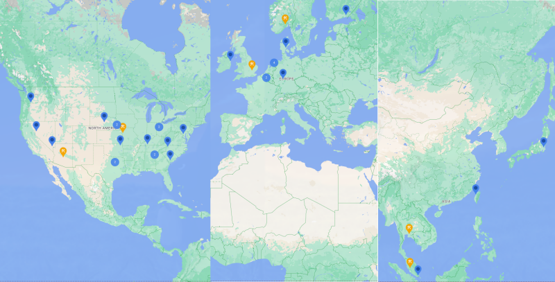 « Discover where the internet lives » carte officielle des data-centers opérés par Google