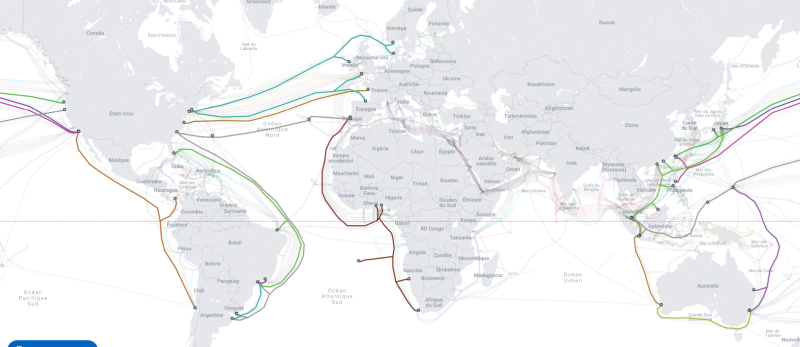 Câbles sous-marins possédés tout ou partie par Google