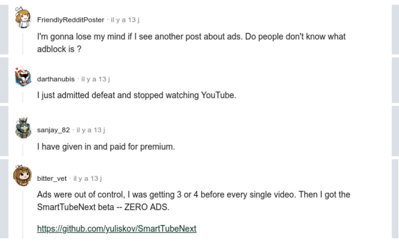 Youtube ads frequency increase (comments on Reddit)