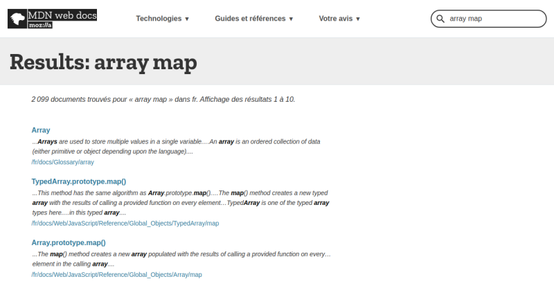 Utiliser les documentations JavaScript