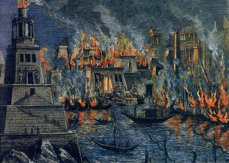 The fire of Alexandria