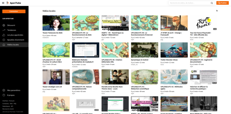 Aperi.tube, a private instance of Peertube managed by individuals
