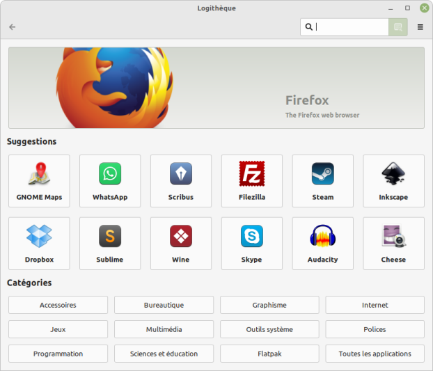 Logithèque Linux Mint