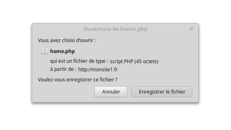 Téléchargement fichier php