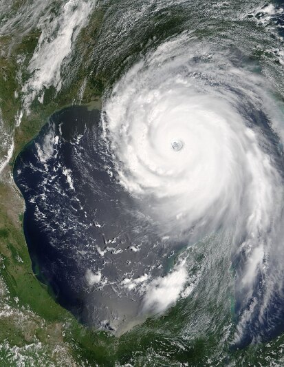 Image satellitaire de Katrina le 28 août 2005